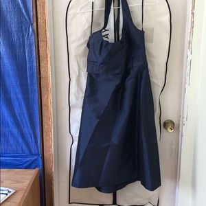 Weddington Way Navy Blue Halter Bridesmaid Dress